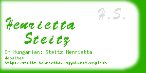 henrietta steitz business card
